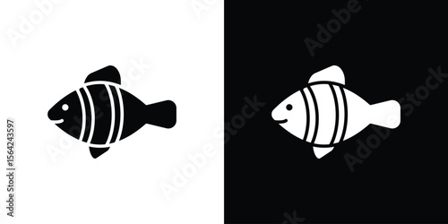 Clown fish icon symbol illustration doodle design