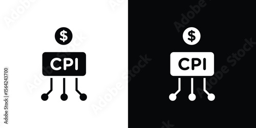 Consumer prices index icon symbol illustration doodle design