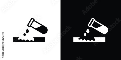 Corrosive substance icon symbol illustration doodle design