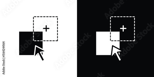 Drag and drop icon symbol illustration doodle design
