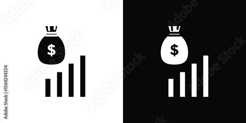 Fiscal policy icon symbol illustration doodle design