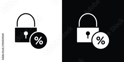 Fixed rate mortgage icon symbol illustration doodle design
