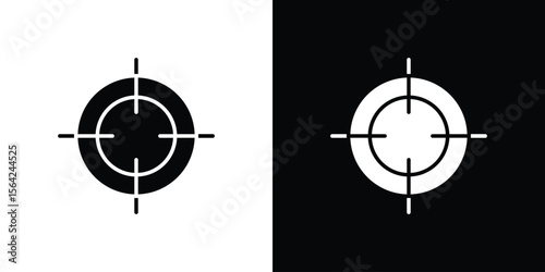 Gun target icon symbol illustration doodle design