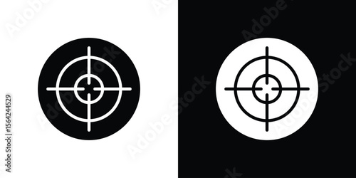 Gun target icon symbol illustration doodle design