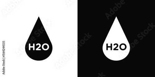 H2o icon symbol illustration doodle design