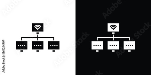 Local network icon symbol illustration doodle design