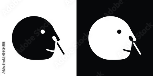 Nasal swab icon symbol illustration doodle design