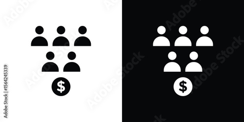 Ponzi scheme icon symbol illustration doodle design