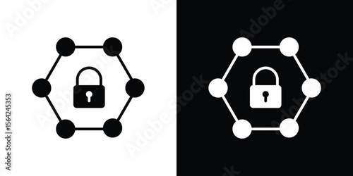 Private network icon symbol illustration doodle design
