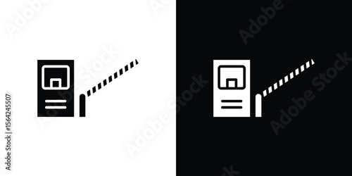 Road toll icon symbol illustration doodle design