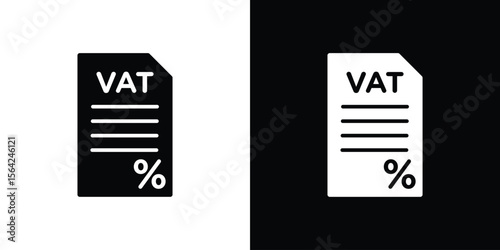 Value added tax VAT icon symbol illustration doodle design