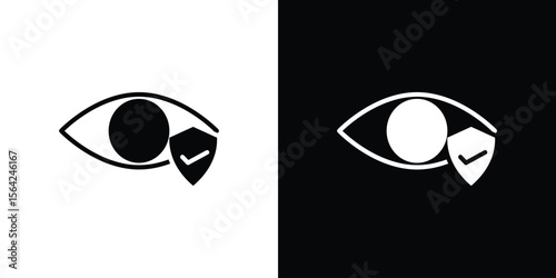 Vision insurance icon symbol illustration doodle design
