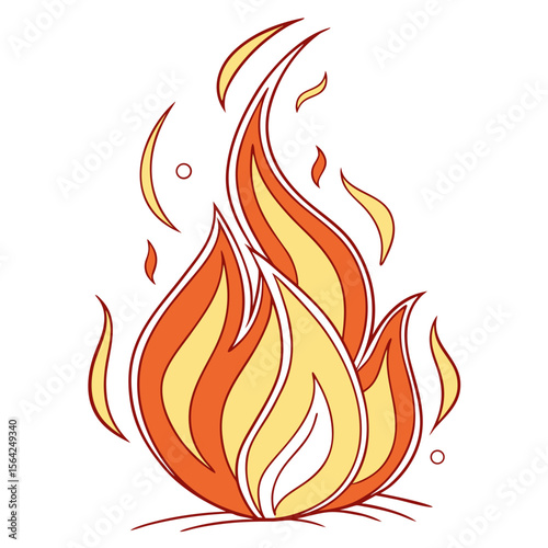Stylized Fire Flames heat energy