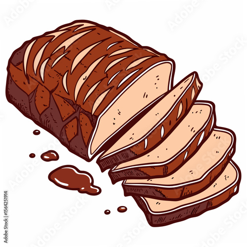 Sliced smoked brisket with juices sliced meat barbecue