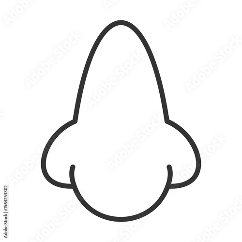 Nose Icon Outline Style. Vector Illustration Design