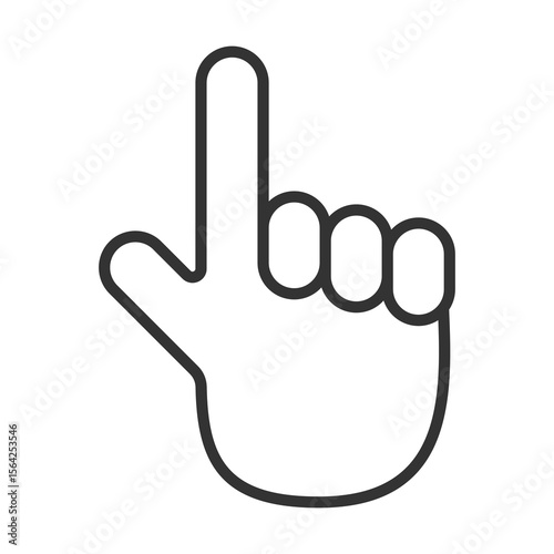Finger Icon Outline Style. Vector Illustration Design