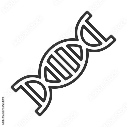 Dna Icon Outline Style. Vector Illustration Design