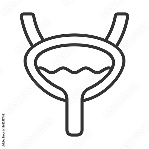 Bladder Icon Outline Style. Vector Illustration Design