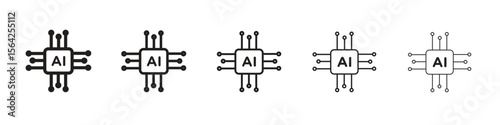 AI icon design symbol collection for graphic design. EPS 10