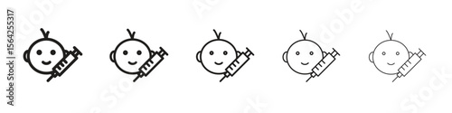 Baby Vaccination icon design symbol collection for graphic design. EPS 10