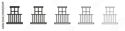 Balcony icon design symbol collection for graphic design. EPS 10
