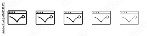 Bounce rate icon design symbol collection for graphic design. EPS 10