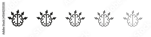 Brainstorm icon design symbol collection for graphic design. EPS 10
