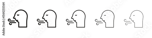 Breath icon design symbol collection for graphic design. EPS 10