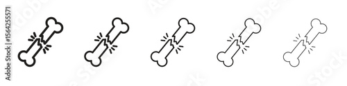 Broken bone icon design symbol collection for graphic design. EPS 10