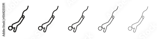 Bungee jumping icon design symbol collection for graphic design. EPS 10