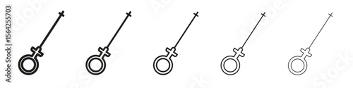 Car dipstick icon design symbol collection for graphic design. EPS 10