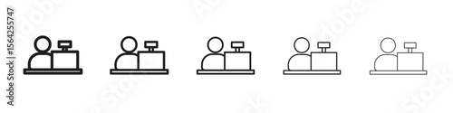 Cashier icon design symbol collection for graphic design. EPS 10