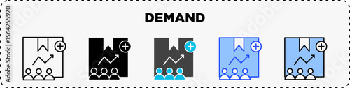 Demand Icon Pack Line Glyph Outline Icon