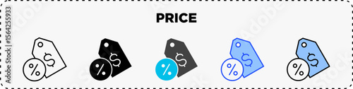 Price Icon Pack Line Glyph Outline Icon