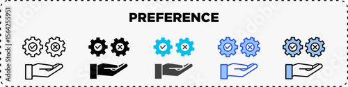 Preference Icon Pack Line Glyph Outline Icon