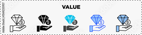 Value Icon Pack Line Glyph Outline Icon