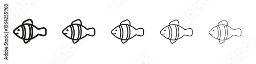 Clown fish icon design symbol collection for graphic design. EPS 10