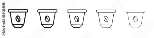 Coffee capsule icon design symbol collection for graphic design. EPS 10