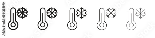 Cold icon design symbol collection for graphic design. EPS 10