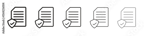 Contract coverage icon design symbol collection for graphic design. EPS 10