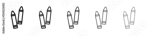 Crayon icon design symbol collection for graphic design. EPS 10