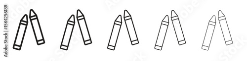Crayon icon design symbol collection for graphic design. EPS 10