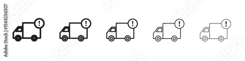 Delivery delay icon design symbol collection for graphic design. EPS 10