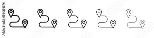 Distance icon design symbol collection for graphic design. EPS 10
