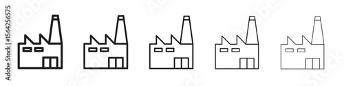 Factory icon design symbol collection for graphic design. EPS 10
