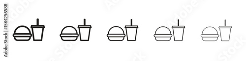 Fast food icon design symbol collection for graphic design. EPS 10