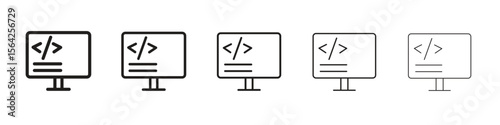 Front end icon design symbol collection for graphic design. EPS 10