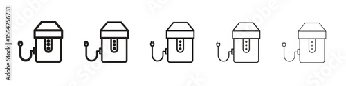 Garbage disposal icon design symbol collection for graphic design. EPS 10