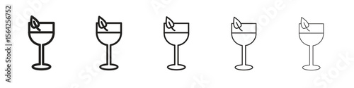 Gin icon design symbol collection for graphic design. EPS 10