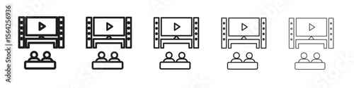 Home cinema icon design symbol collection for graphic design. EPS 10